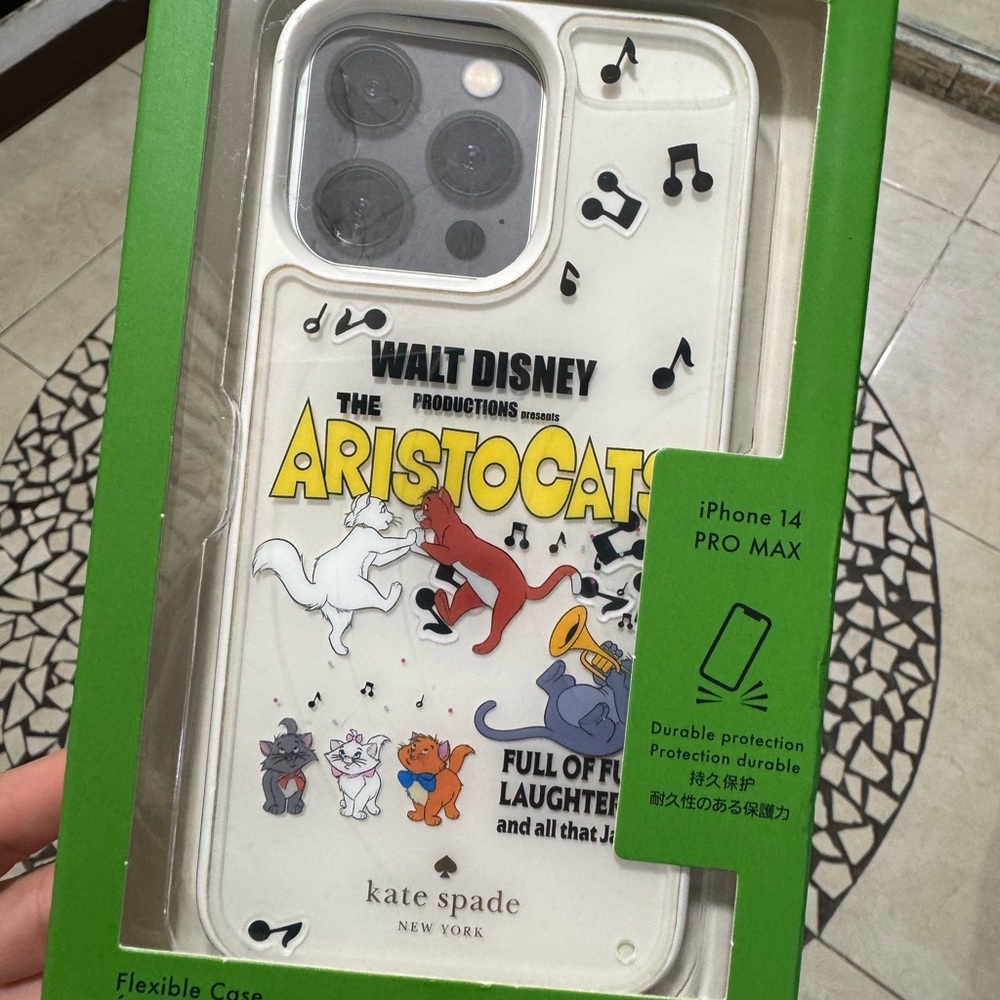 kate spade iPhone 14 Pro Max Case - White Aristocats Design